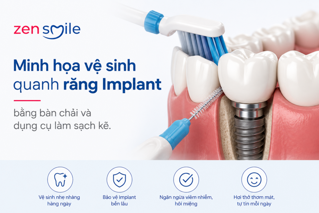 Hướng dẫn chăm sóc sau khi trồng răng Implant.