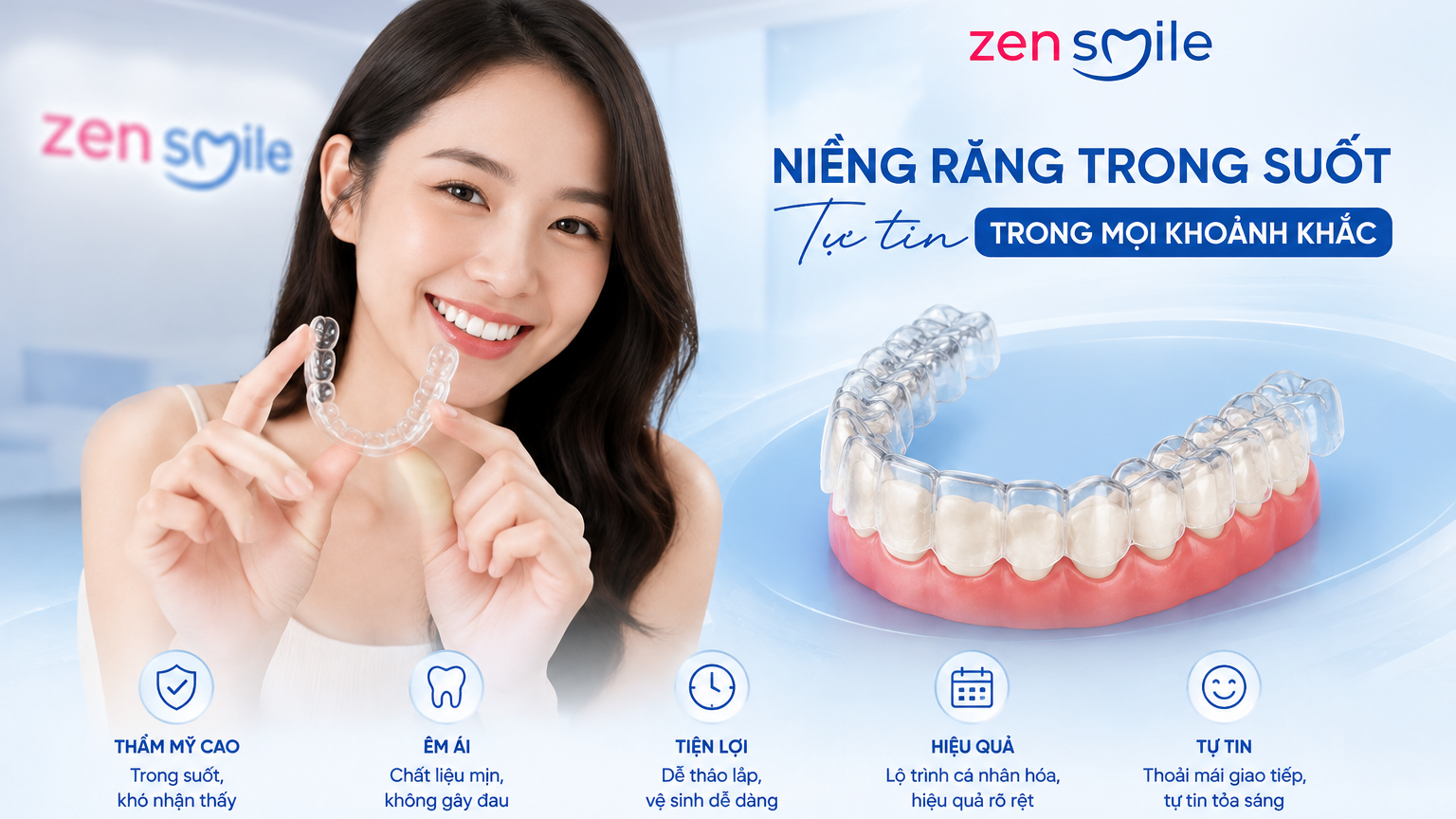 Niềng răng trong suốt thẩm mỹ trong chỉnh nha